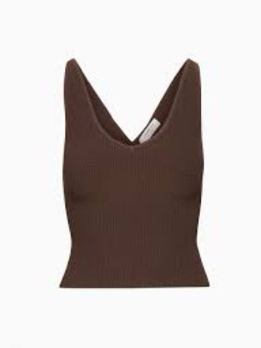 Aritizia Sculpt Brown ribbed crop top in XL